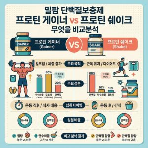 ai thumbnail infographic 밀팜 단백질보충제 프로틴 게이너 vs 프로틴 쉐이크 무엇을 비교분석 1786975738